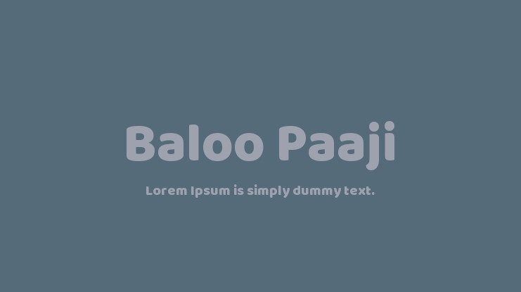 폰트 Baloo Paaji