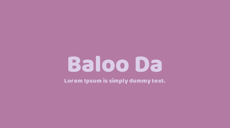 폰트 Baloo Da