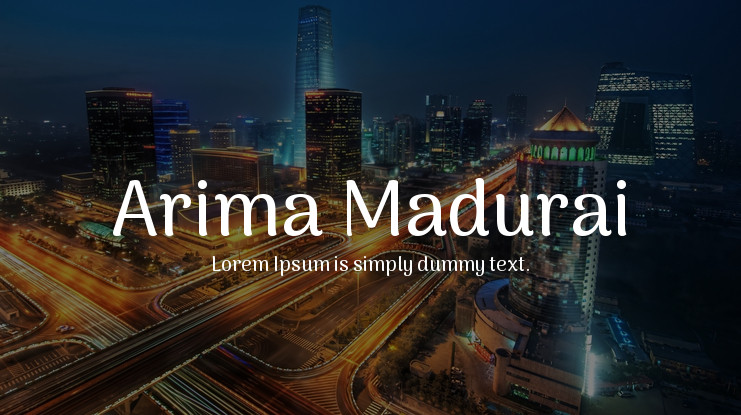 폰트 Arima Madurai