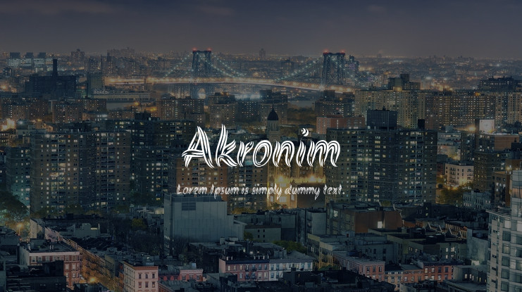 폰트 Akronim