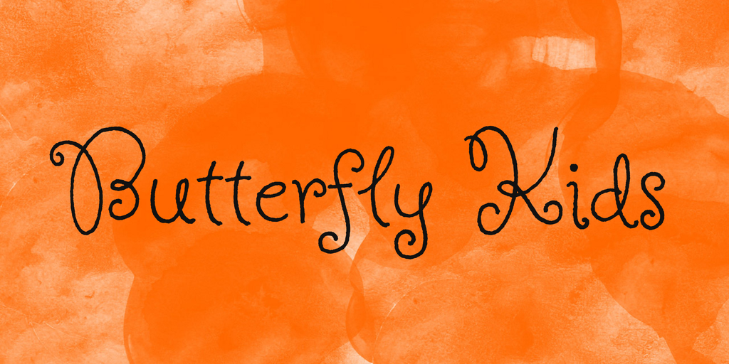 폰트 Butterfly Kids