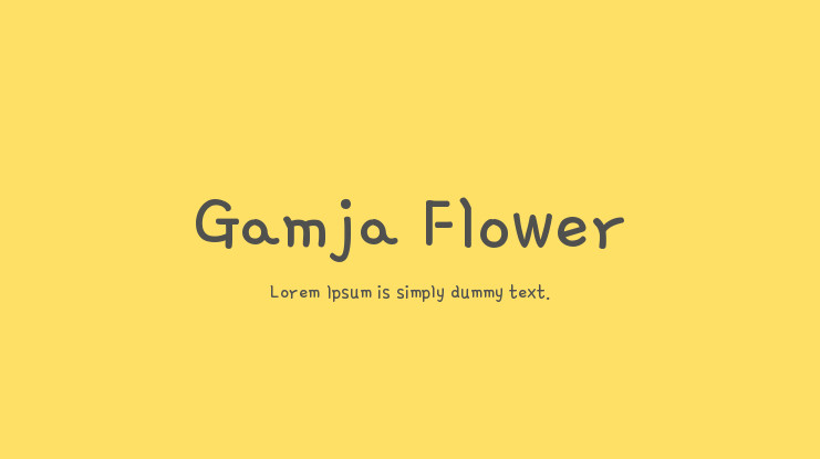 폰트 Gamja Flower