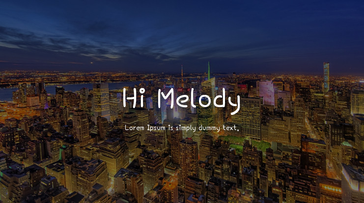 폰트 Hi Melody