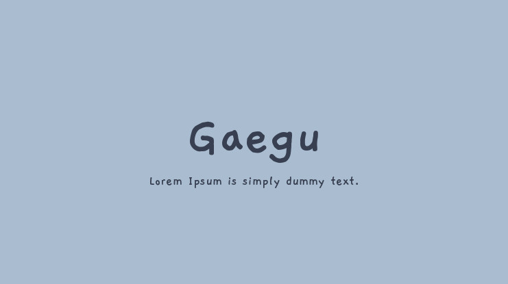 폰트 Gaegu