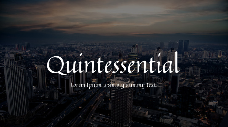 폰트 Quintessential
