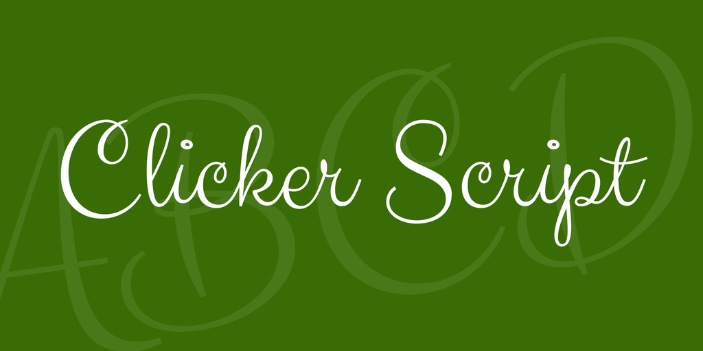 폰트 Clicker Script