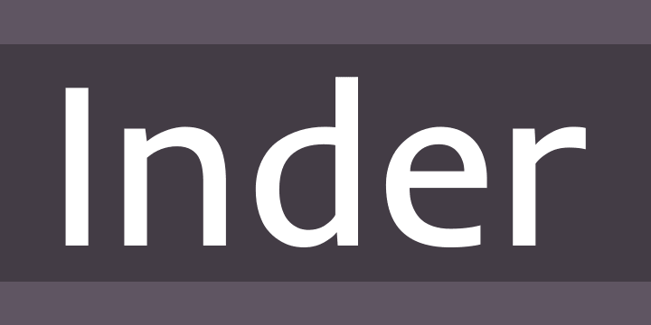 폰트 Inder