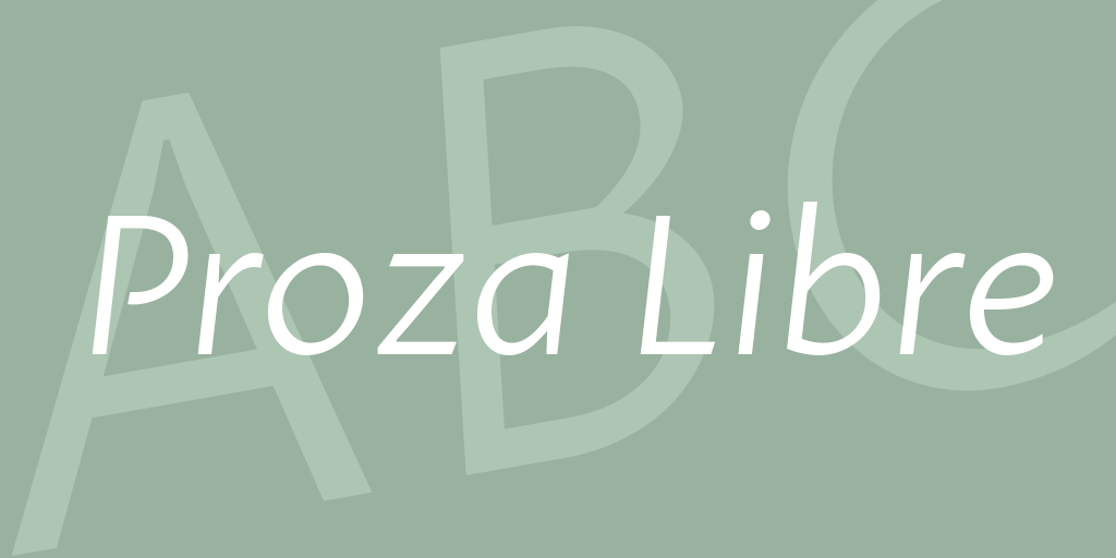 폰트 Proza Libre