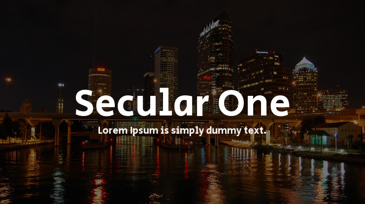 폰트 Secular One