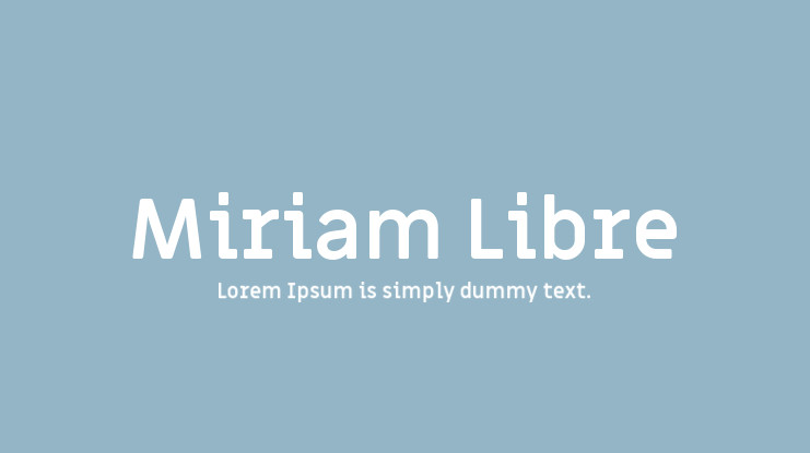 폰트 Miriam Libre