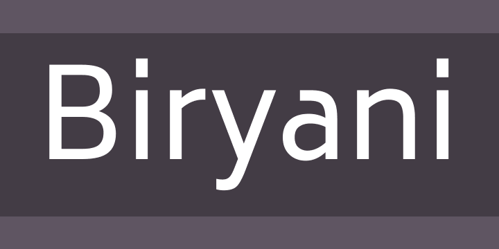 폰트 Biryani