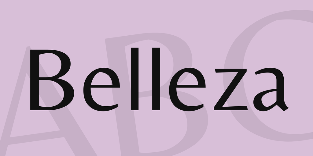 폰트 Belleza