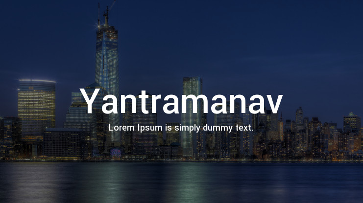 폰트 Yantramanav