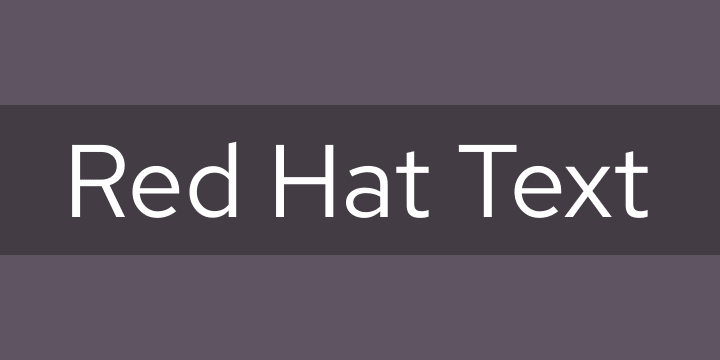 폰트 Red Hat Text