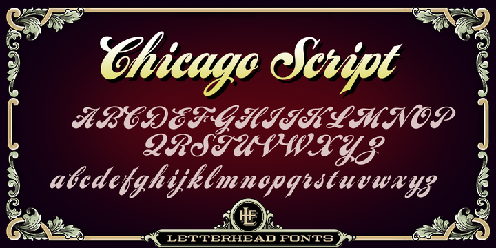 폰트 LHF Chicago Script