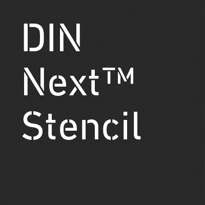 폰트 DIN Next Stencil