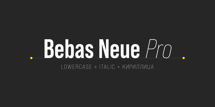 폰트 Bebas Neue Pro