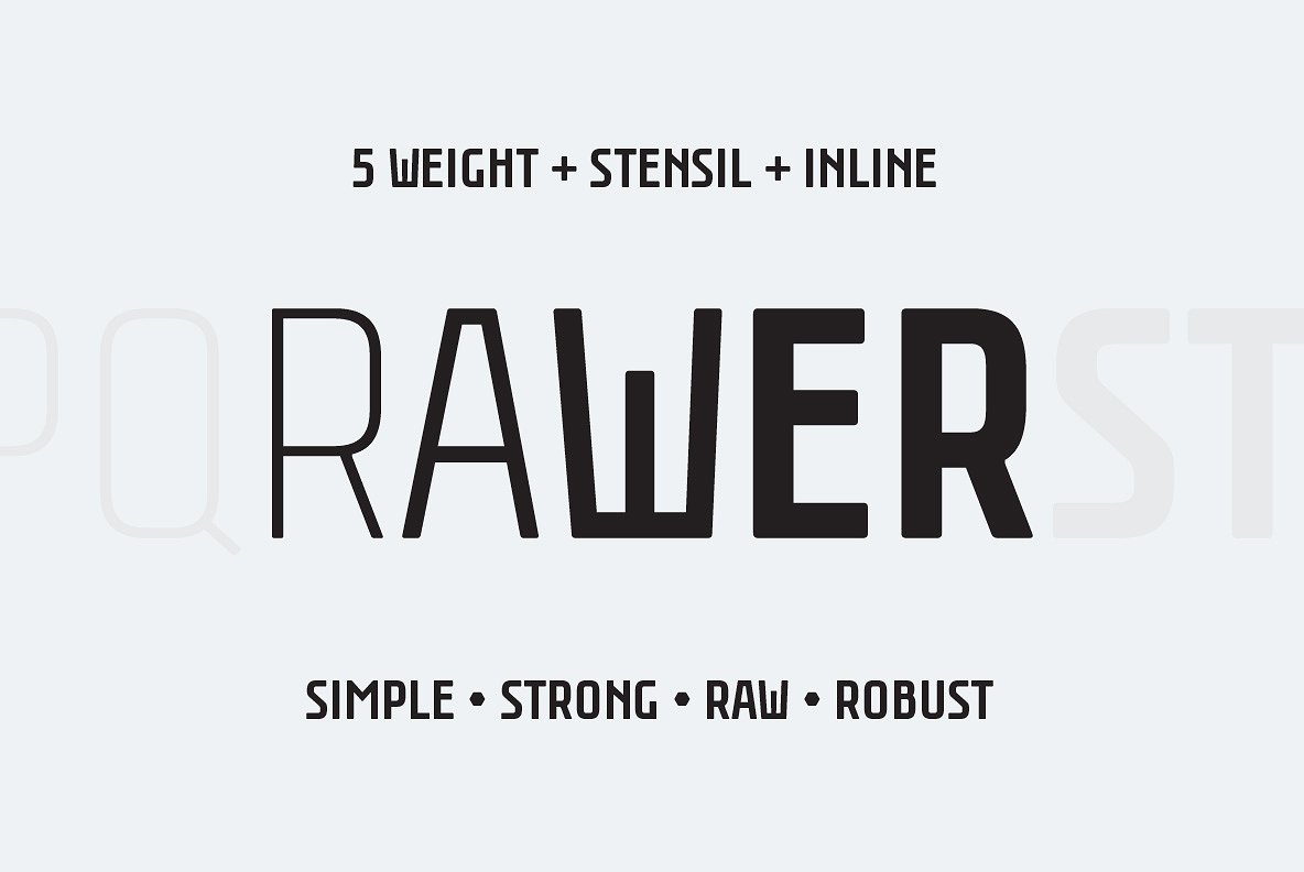 폰트 Rawer Condensed