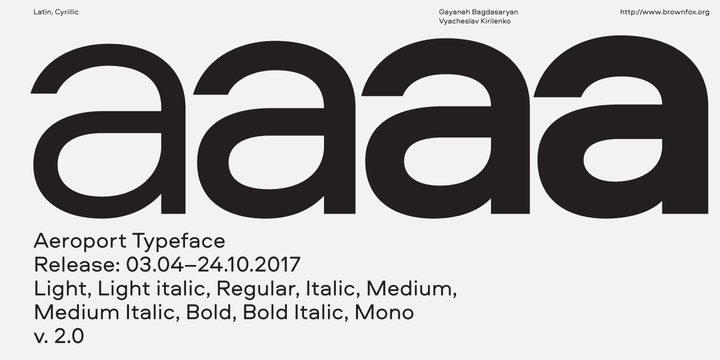 폰트 Aeroport