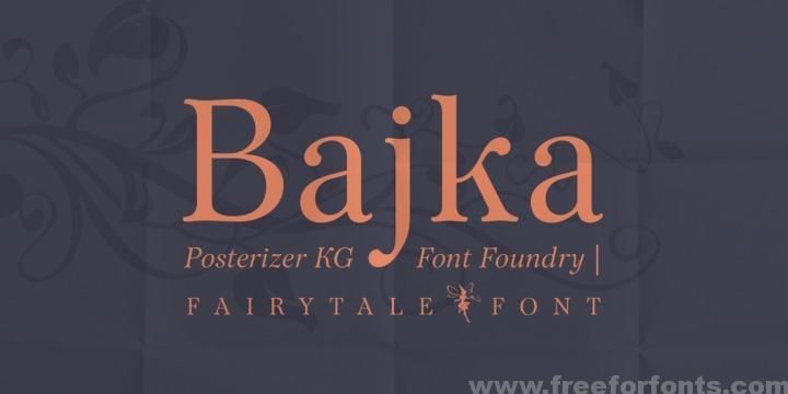 폰트 Bajka