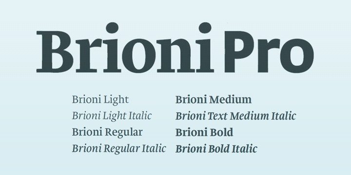 폰트 Brioni Text Pro
