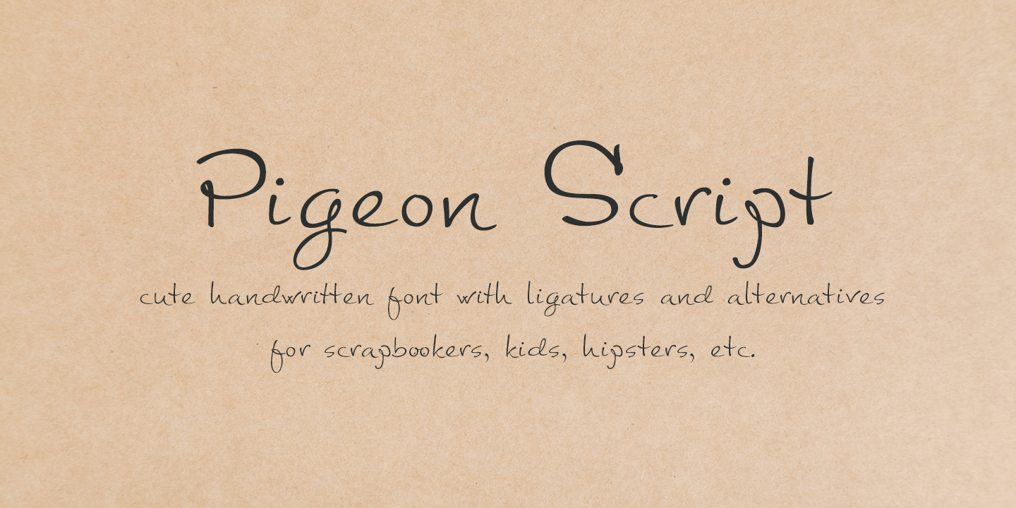 폰트 Pigeon Script