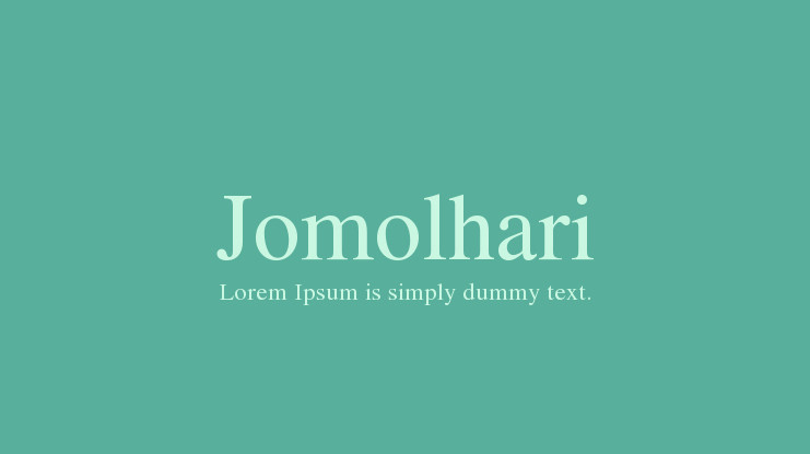 폰트 Jomolhari