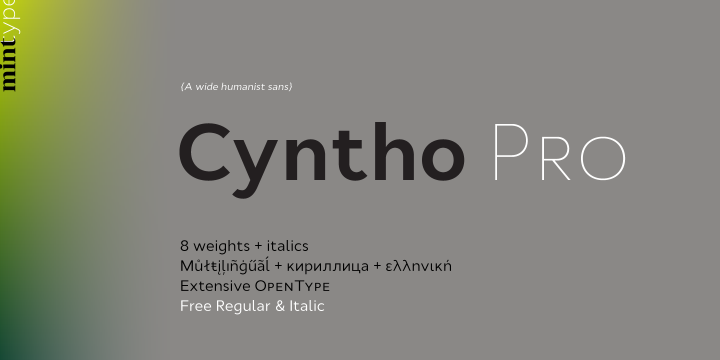 폰트 Cyntho