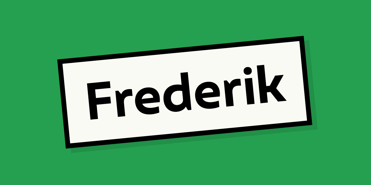 폰트 Frederik