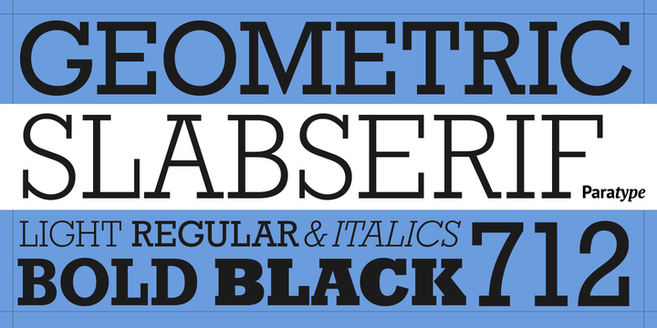 폰트 Geometric Slabserif 712