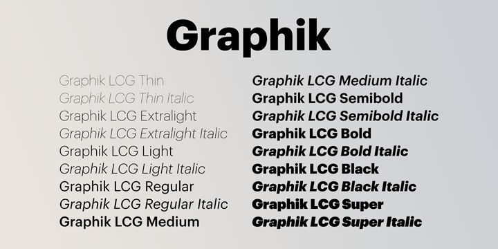 폰트 Graphik LCG