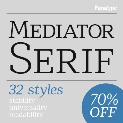 폰트 Mediator Serif