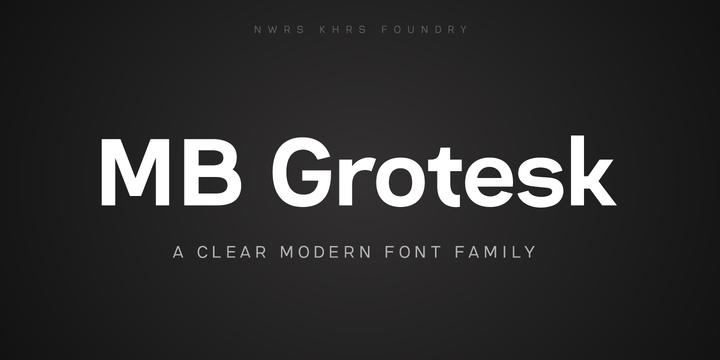 폰트 MB Grotesk