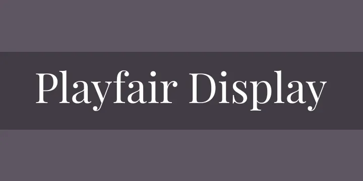폰트 Playfair Display