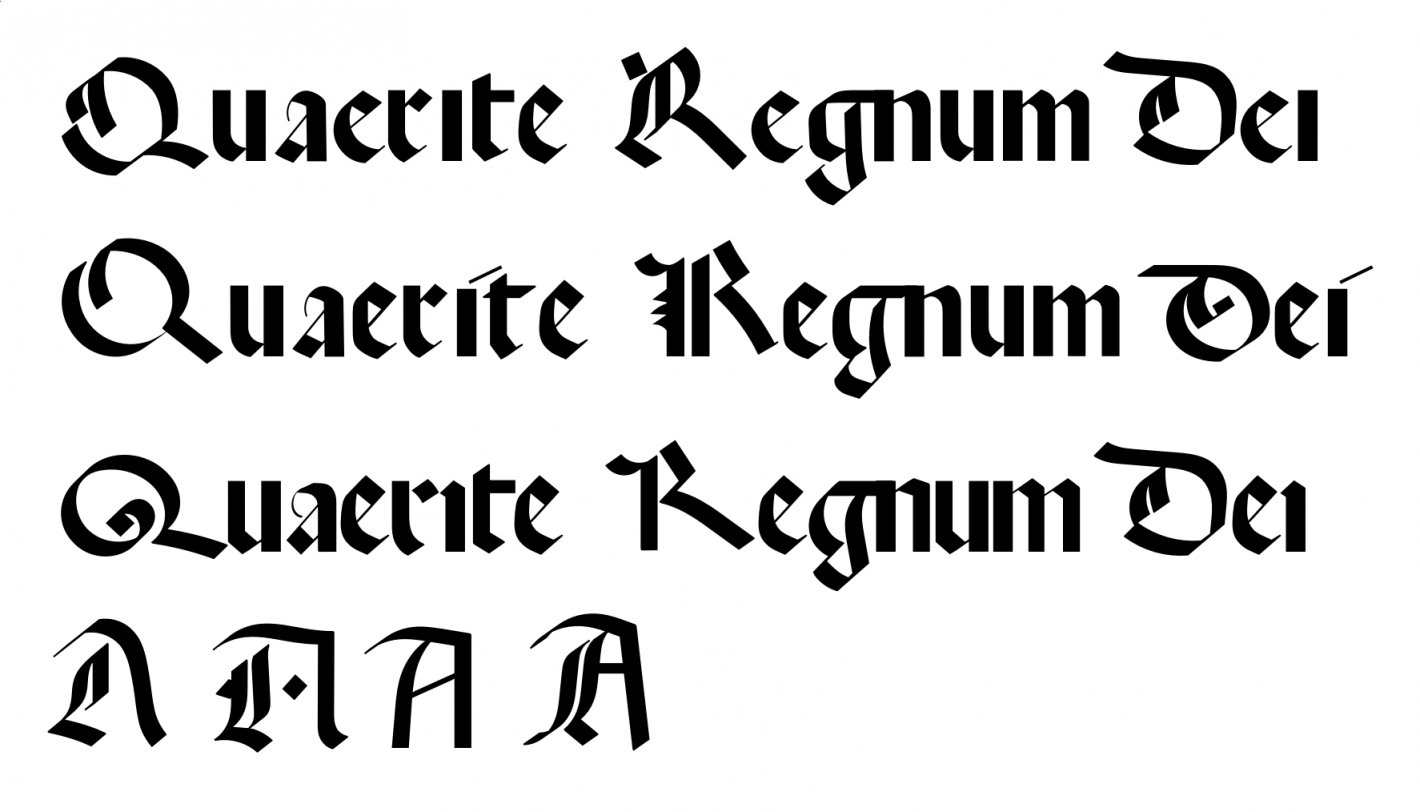 폰트 QUAERITE REGNUM DEI