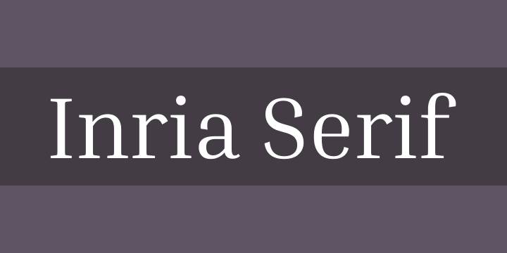 폰트 Inria Serif