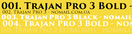 폰트 Trajan Pro 3