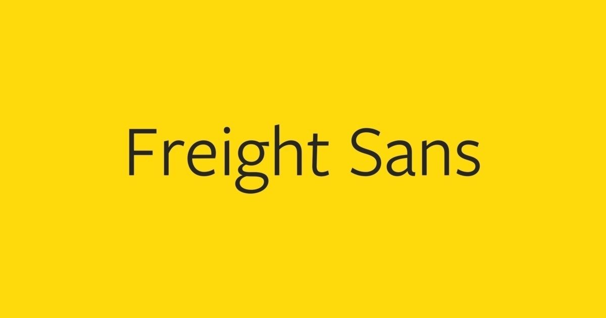 폰트 Freight Sans