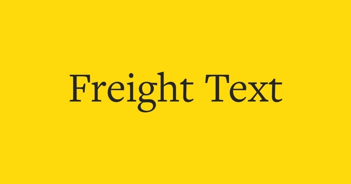 폰트 FreightText