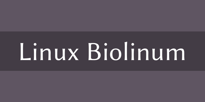 폰트 Linux Biolinum