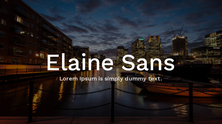 폰트 Elaine Sans