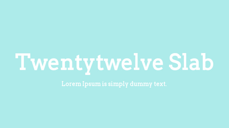 폰트 Twentytwelve Slab