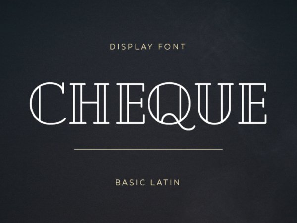 폰트 CHEQUE