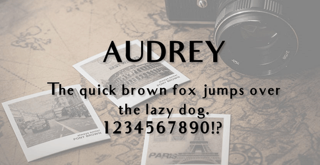 폰트 Audrey