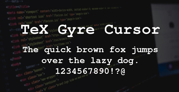 폰트 TeX Gyre Cursor