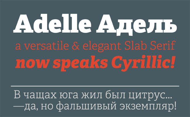 폰트 Adelle Sans CYR