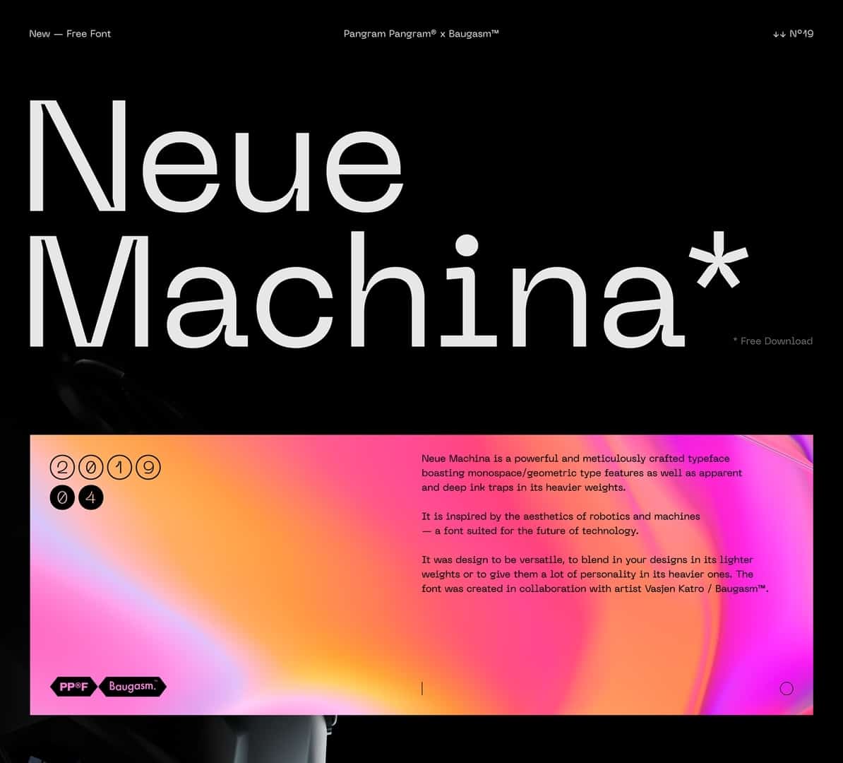 폰트 Neue Machina