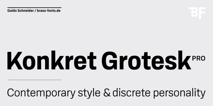 폰트 BF Konkret Grotesk Pro