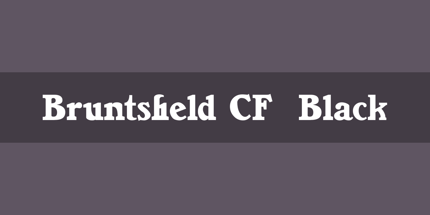 폰트 Bruntsfield CF