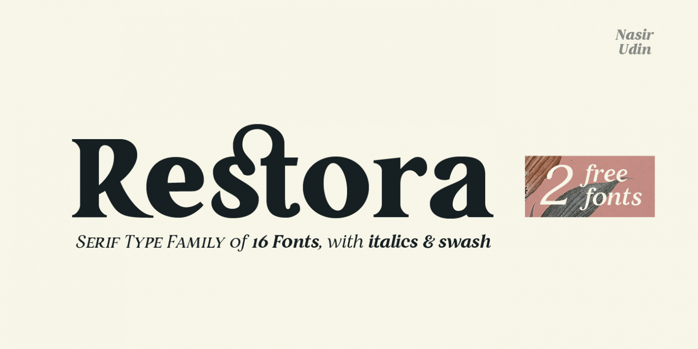 폰트 Restora